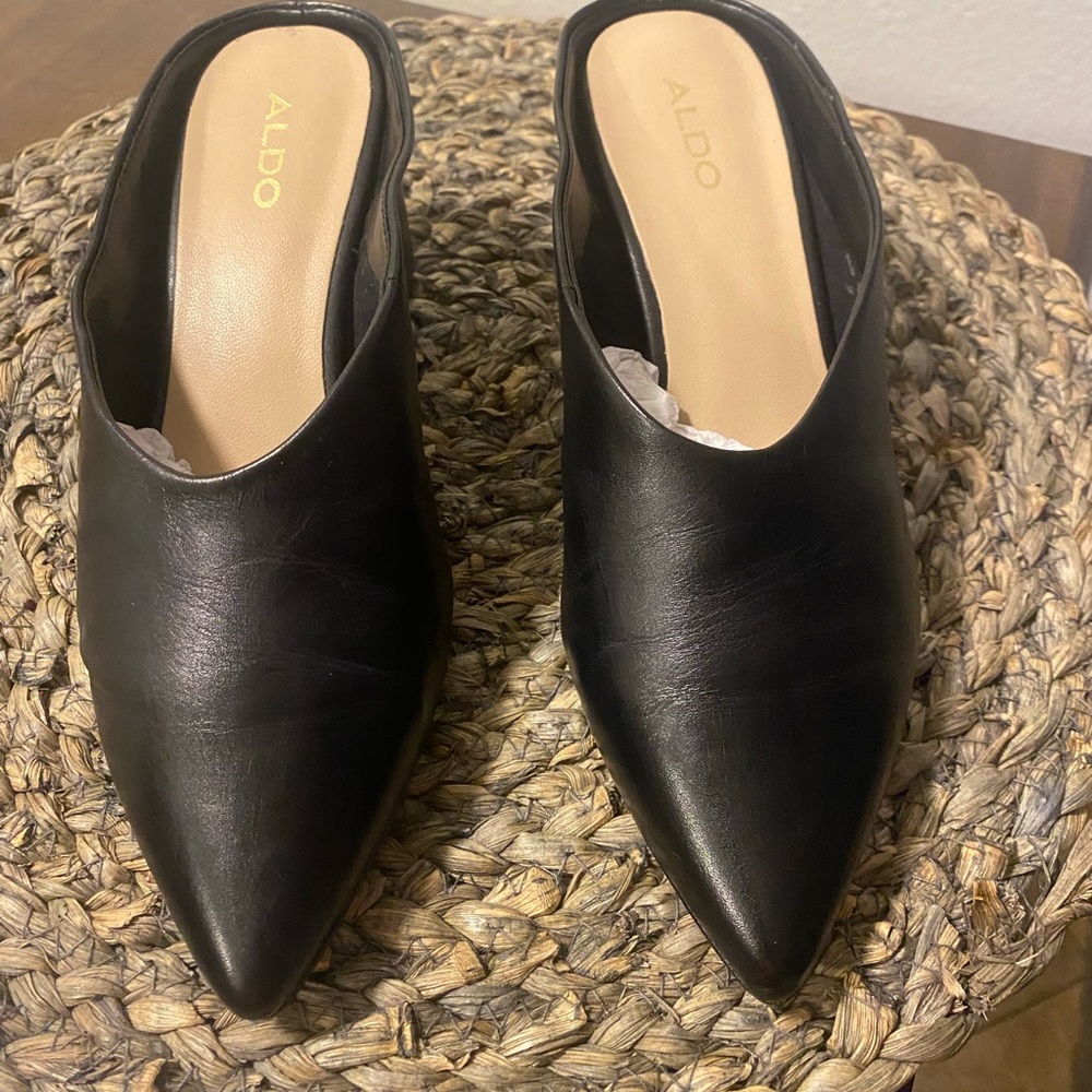 Black slip on shoes